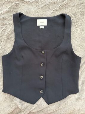 Wilfred Black Button-Front Vest